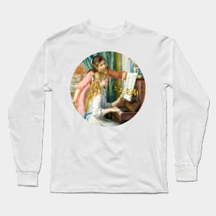 Two Young Girls at the Piano Long Sleeve T-Shirt